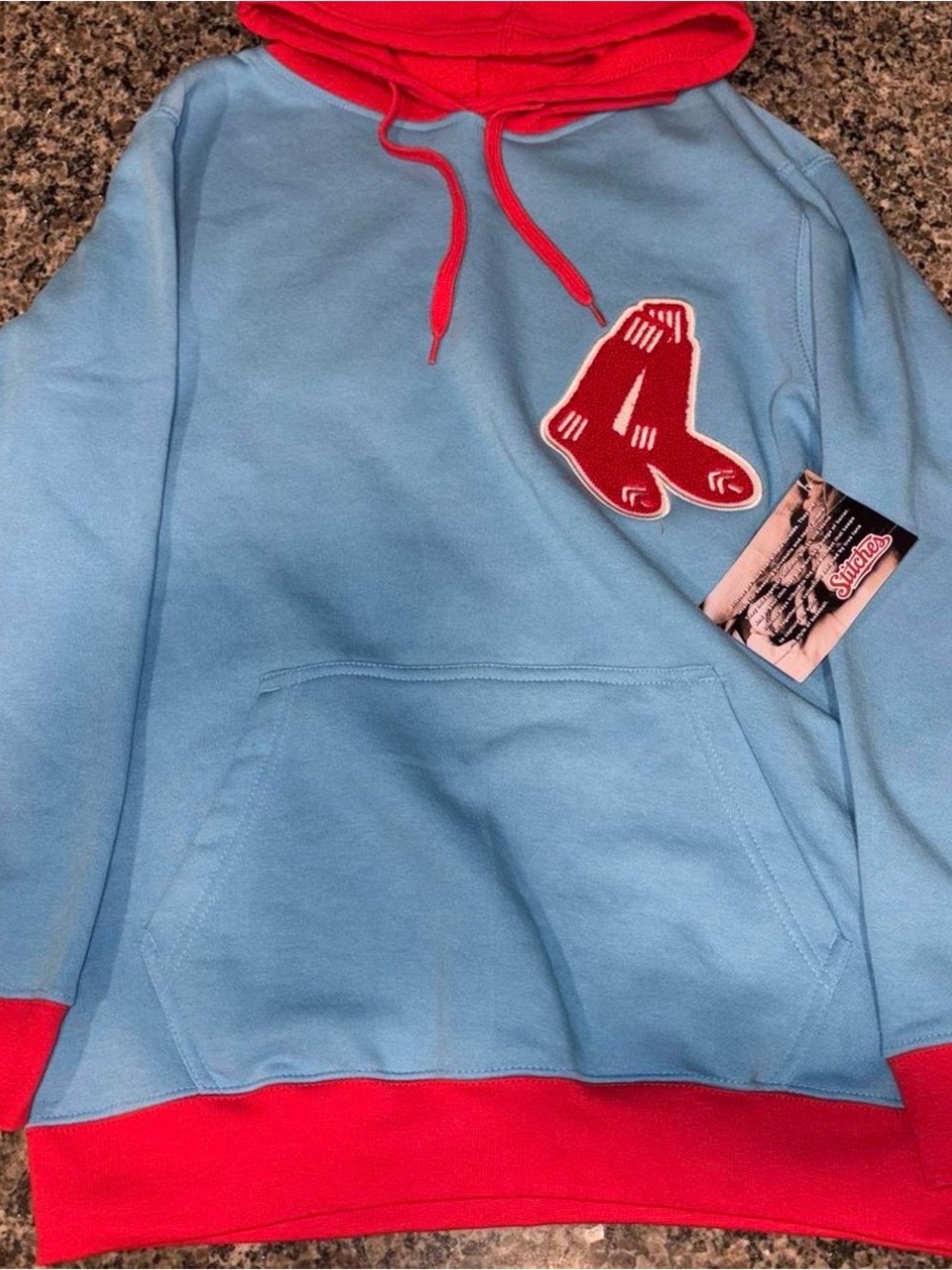 Boston Red Sox Blue City Connect Embroidered Sweatshirt Mens Medium